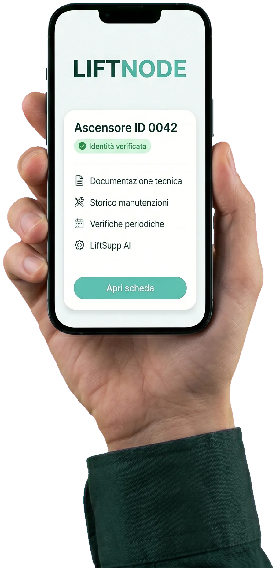 App LiftNode su smartphone